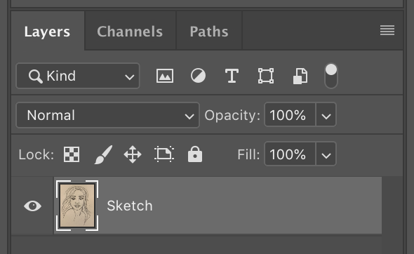 Rename background layer to sketch